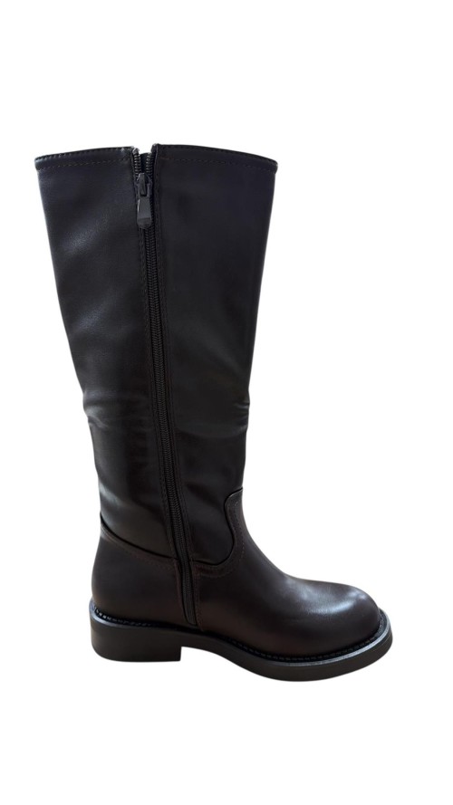 BOTA ALTA HEBILLA LATERAL MARRON