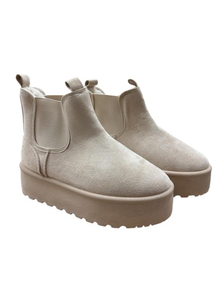 BOTIN ELASTICO PELO INTERIOR BEIG