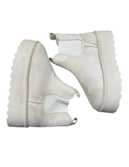 BOTIN ELASTICO PELO INTERIOR BEIG