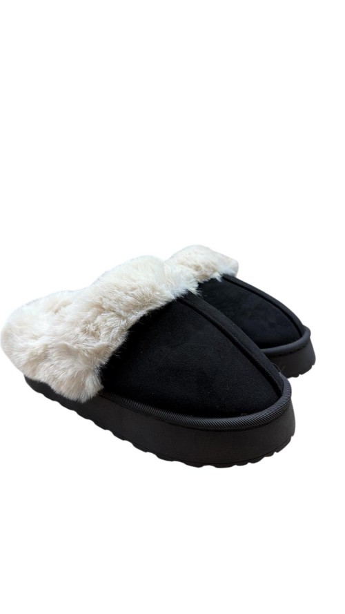 ZAPATILLA ZUECO PELO NEGRO