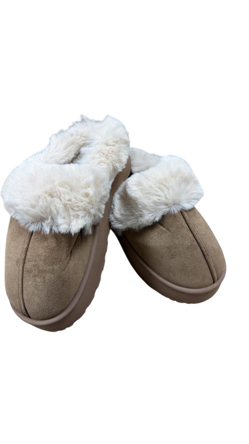 ZAPATILLA ZUECO PELO CAMEL