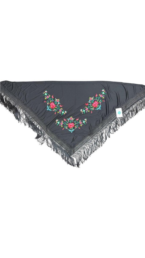 MANTON ESTAMPADO NEGRO