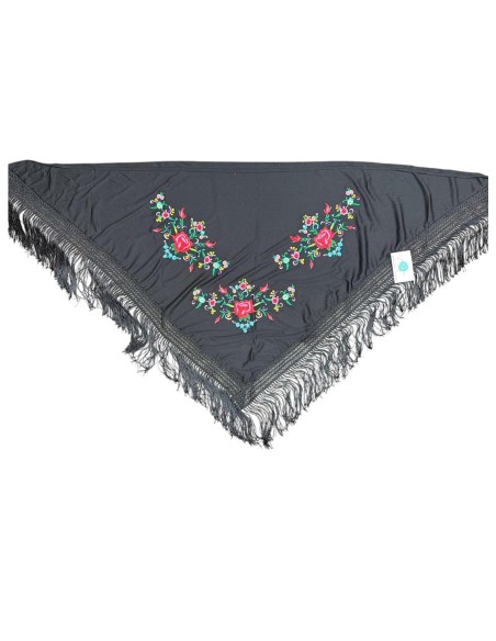 MANTON ESTAMPADO NEGRO