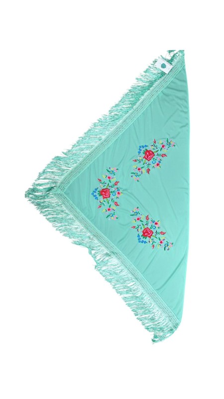 MANTON ESTAMPADO VERDE AGUA 2