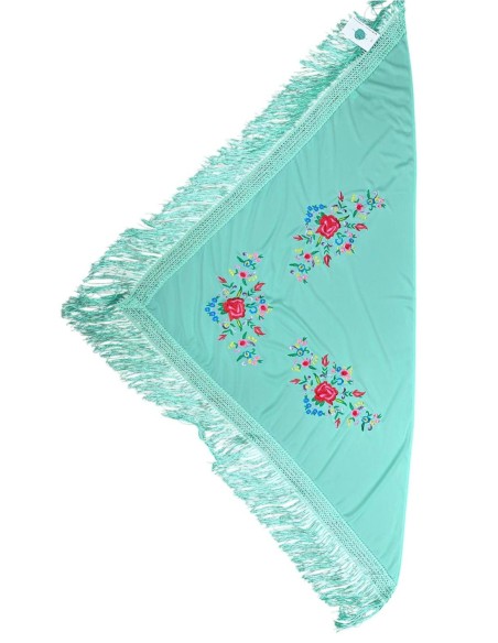 MANTON ESTAMPADO VERDE AGUA