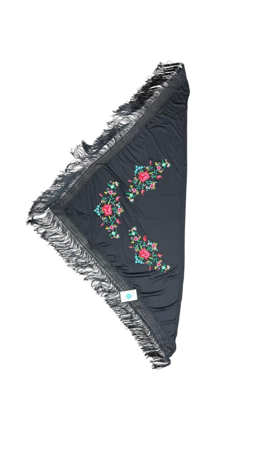 MANTON ESTAMPADO NEGRO
