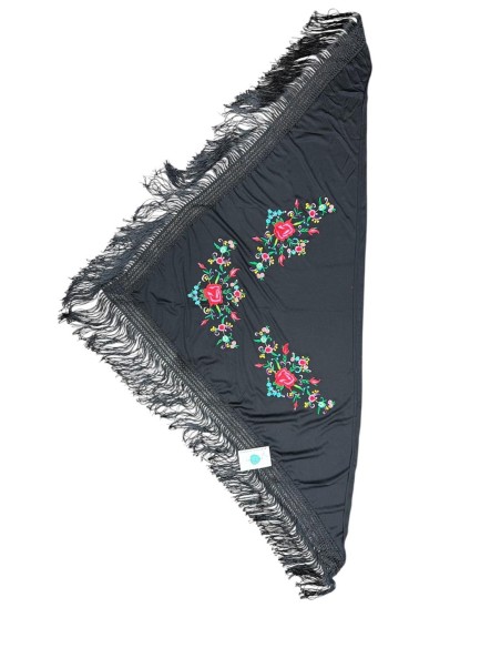 MANTON ESTAMPADO NEGRO