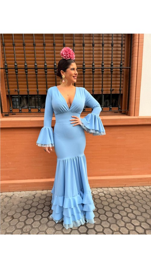 VESTIDO SEVILLA CELESTE