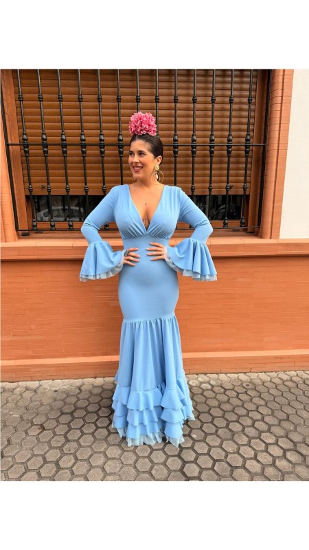 VESTIDO SEVILLA CELESTE 2
