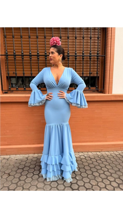 VESTIDO SEVILLA CELESTE