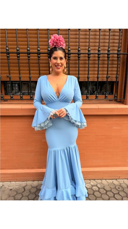 VESTIDO SEVILLA CELESTE