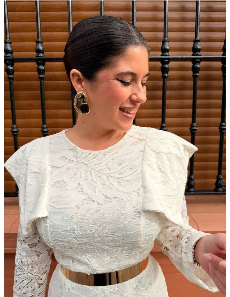 VESTIDO CEREMONIA BEIG