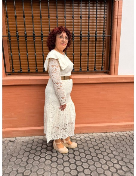 VESTIDO CEREMONIA BEIG