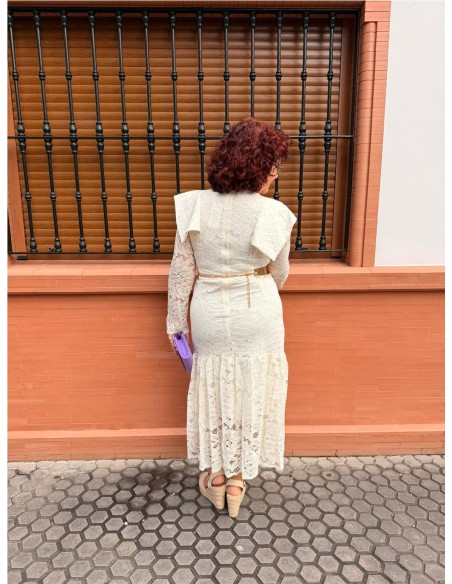 VESTIDO CEREMONIA BEIG