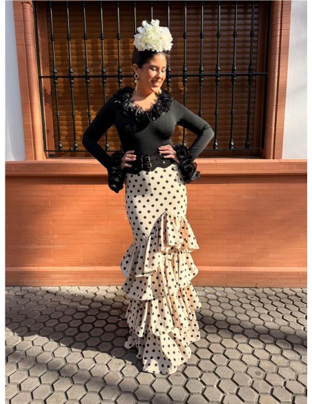 FALDA CORDOBA LUNARES BEIG