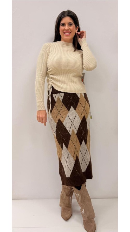 FALDA AZAHARA MARRON