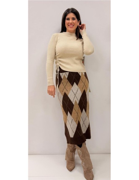 FALDA AZAHARA MARRON