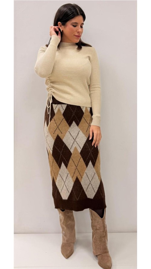 FALDA AZAHARA MARRON