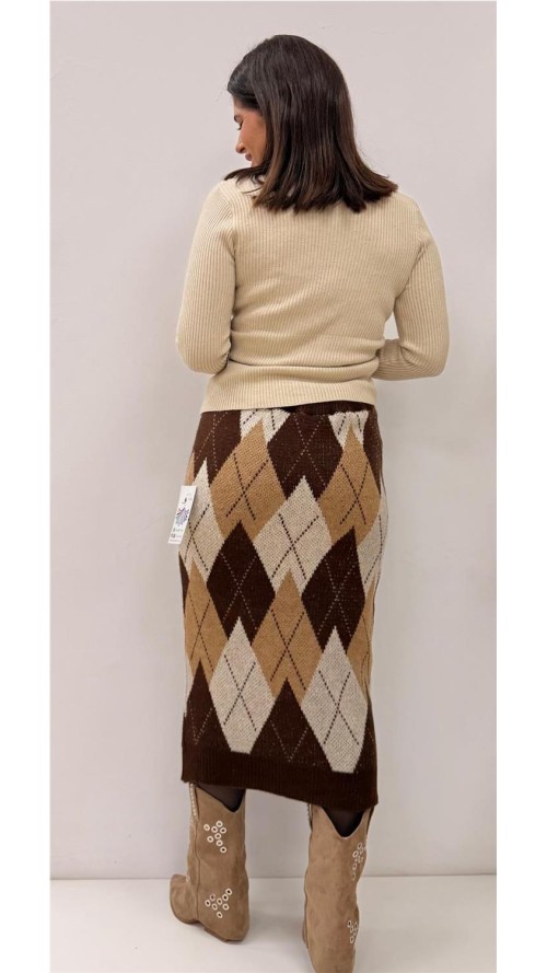 FALDA AZAHARA MARRON