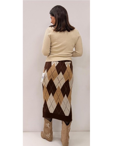 FALDA AZAHARA MARRON