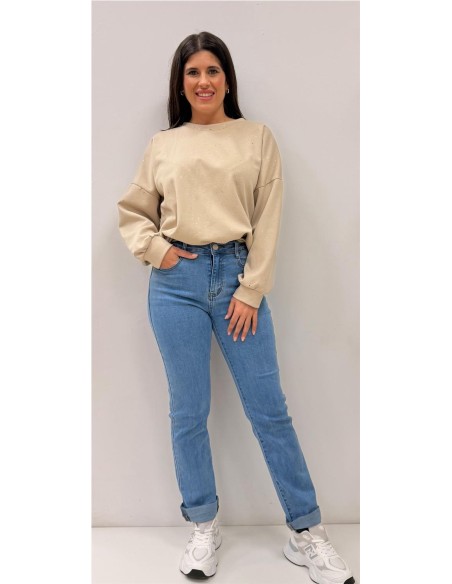 SUDADERA PINTAS ORO BEIG