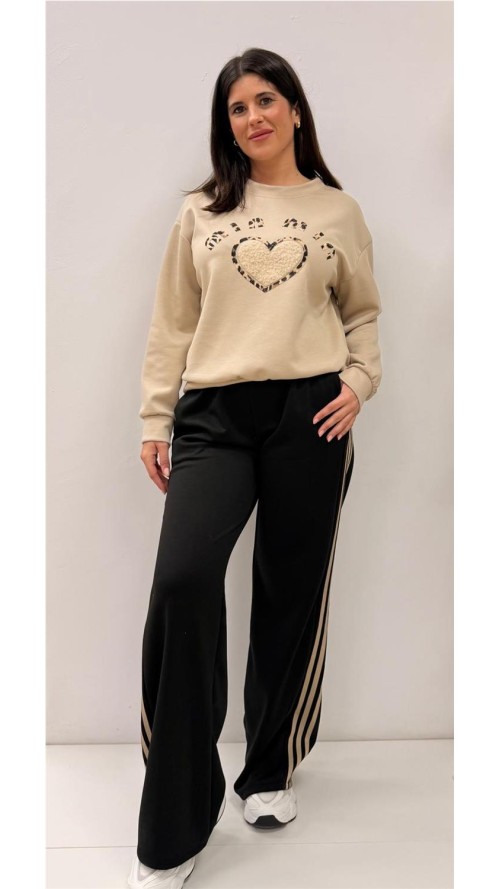 PANTALON 3 RAYAS NEGRO