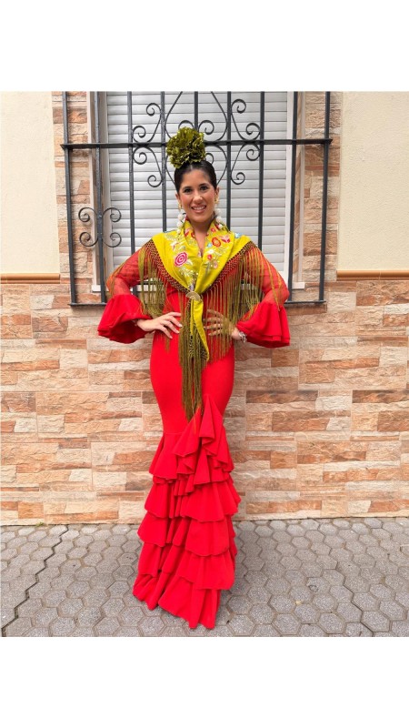 VESTIDO PLUMETI ROJO