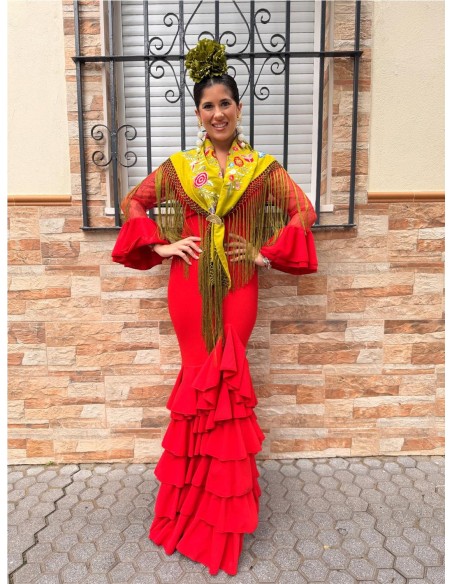 VESTIDO PLUMETI ROJO