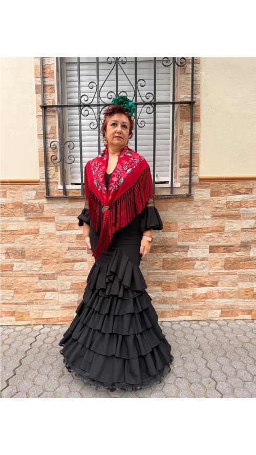 VESTIDO PLUMETI NEGRO