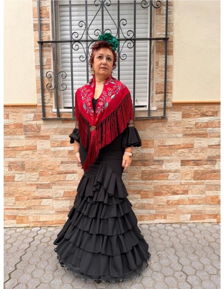 VESTIDO PLUMETI NEGRO