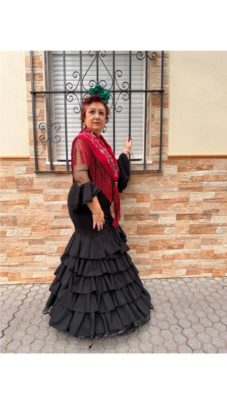 VESTIDO PLUMETI NEGRO 2