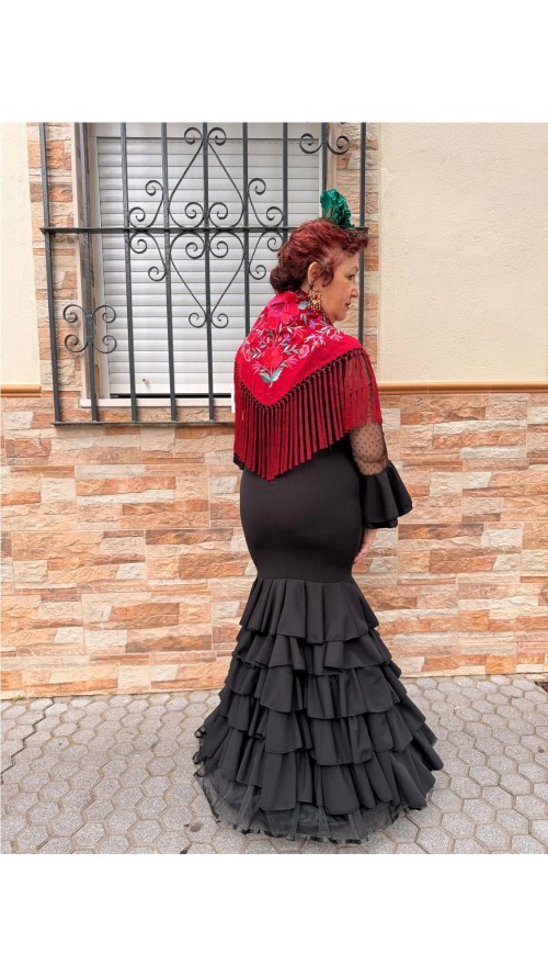 VESTIDO PLUMETI NEGRO