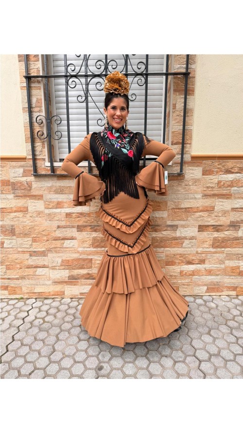 VESTIDO SEGOVIA MARRON