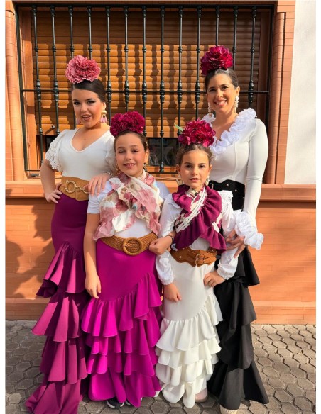 FALDA CORDOBA NIÑA BLANCO