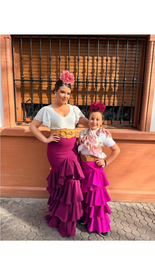 FALDA CORDOBA NIÑA BUGANVILLA