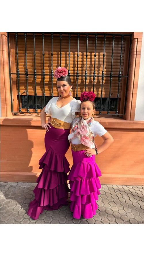 FALDA CORDOBA NIÑA BUGANVILLA