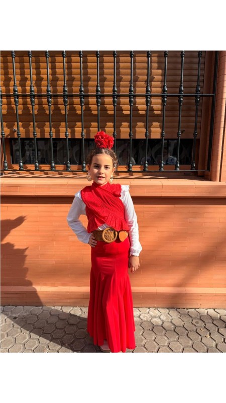 FALDA ENSAYO NIÑA ROJO 2