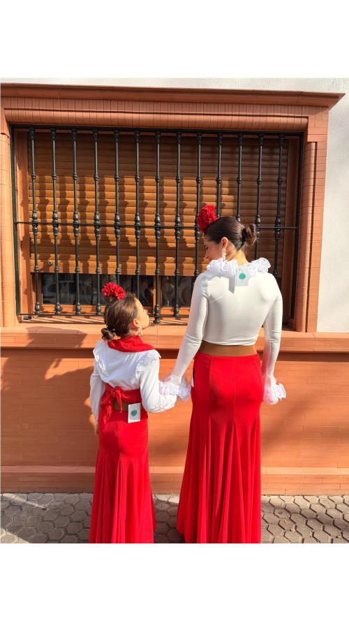 FALDA ENSAYO NIÑA ROJO