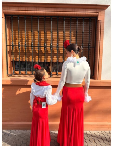 FALDA ENSAYO NIÑA ROJO