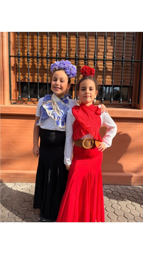 FALDA ENSAYO NIÑA ROJO