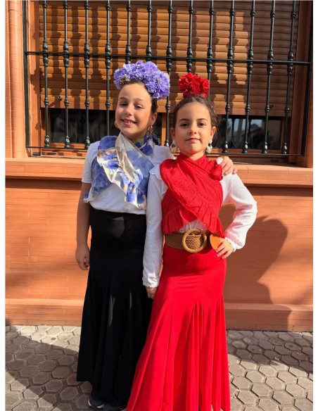 FALDA ENSAYO NIÑA ROJO