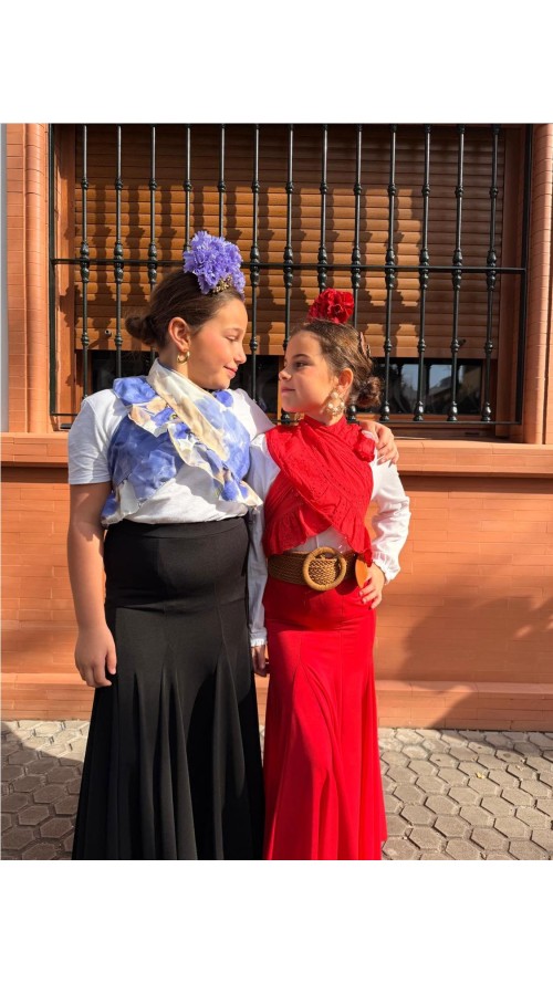 FALDA ENSAYO NIÑA ROJO