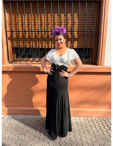 FALDA ENSAYO LISA NEGRO