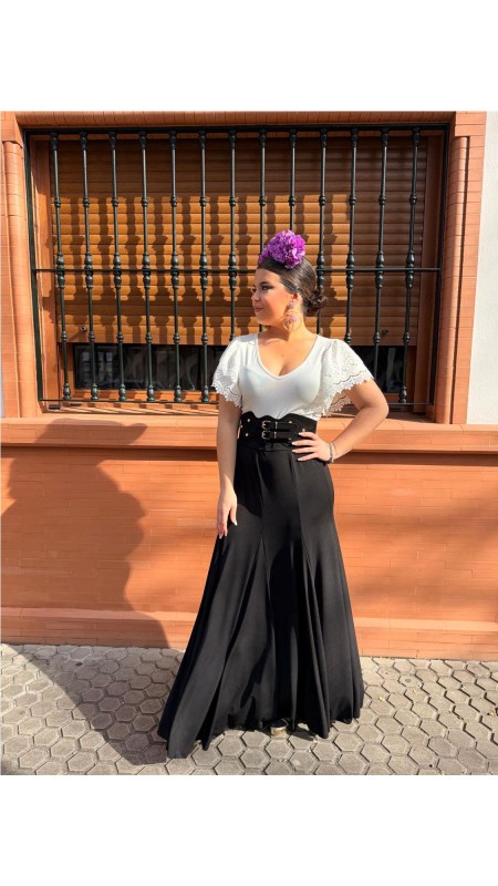 FALDA ENSAYO LISA NEGRO 2