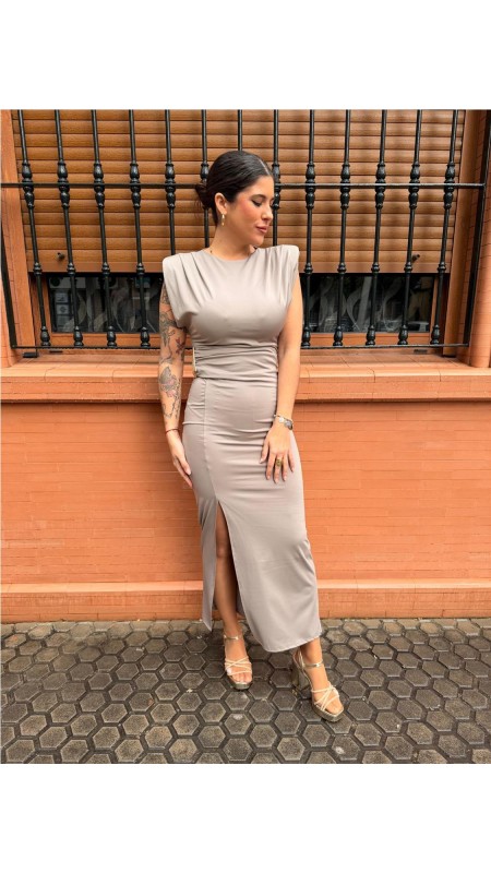 VESTIDO MARTINA TAUPE