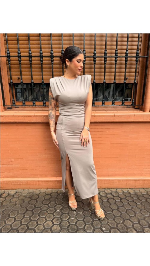 VESTIDO MARTINA TAUPE
