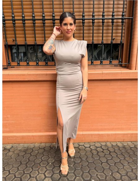 VESTIDO MARTINA TAUPE