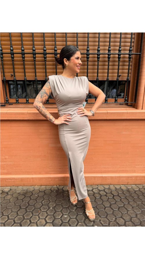 VESTIDO MARTINA TAUPE