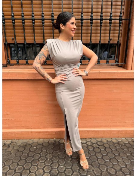 VESTIDO MARTINA TAUPE