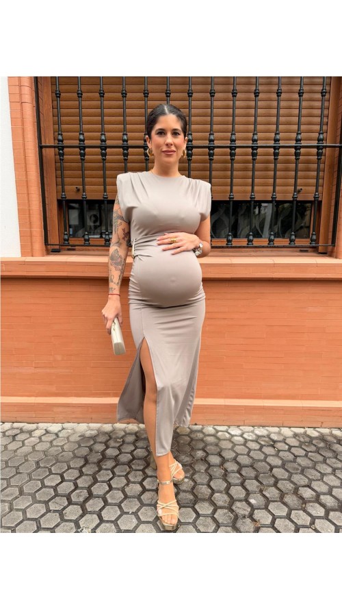 VESTIDO MARTINA TAUPE